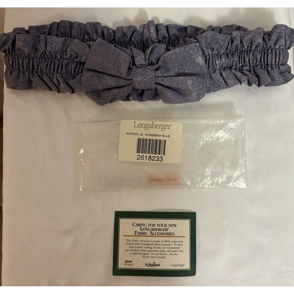 (5) New Longaberger Basket Vintage 1990’s Collectible Basket Garters, Size Large